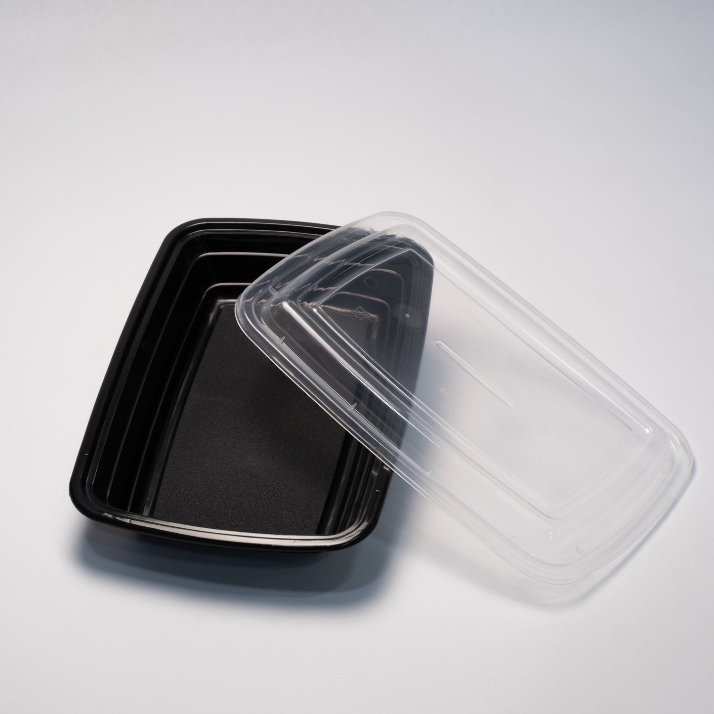 FH 78 B -8 inchx6 inch rectangular container with lids, Black