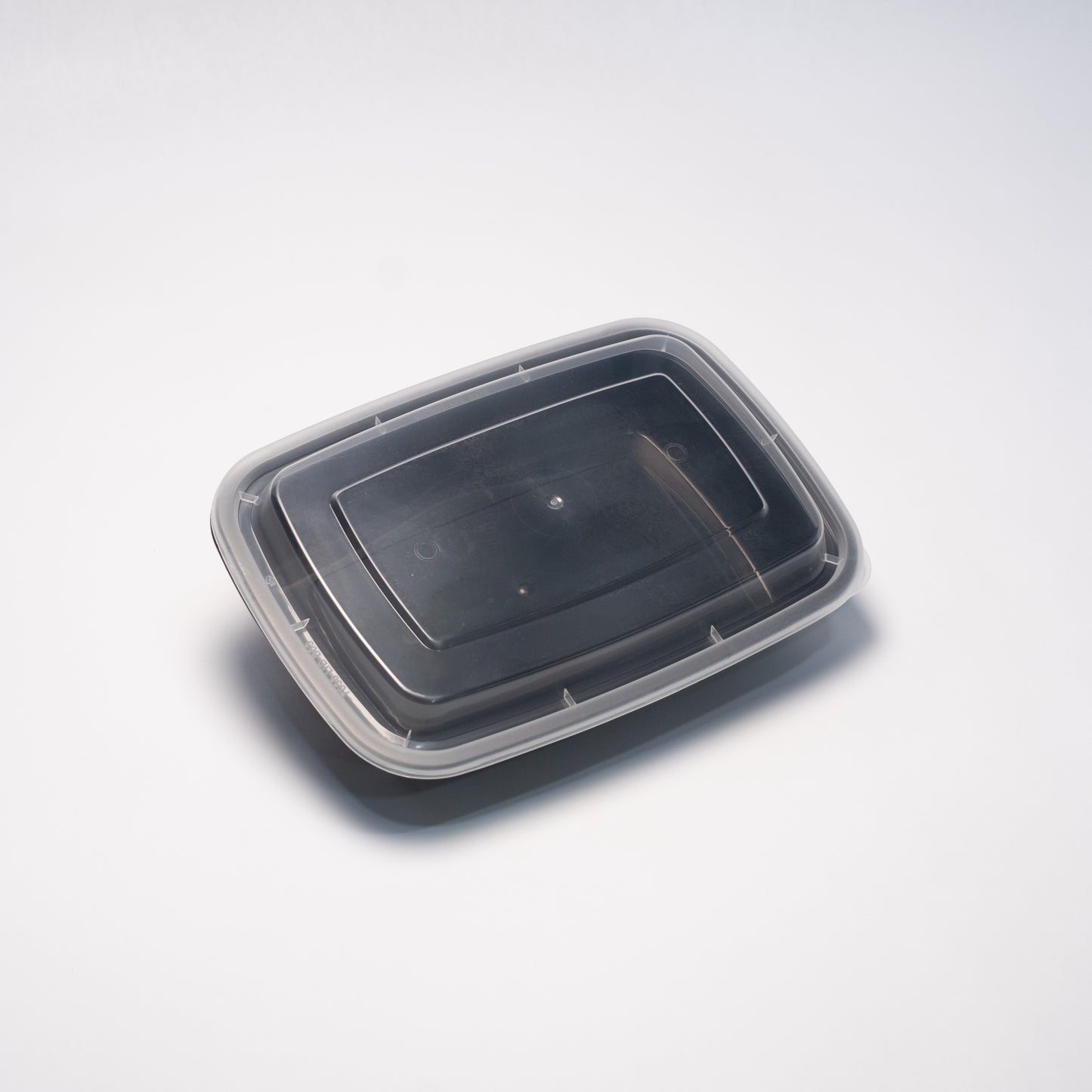 FT 7035 B -7 inchx5 inch shallow rectangular container with lids, Black