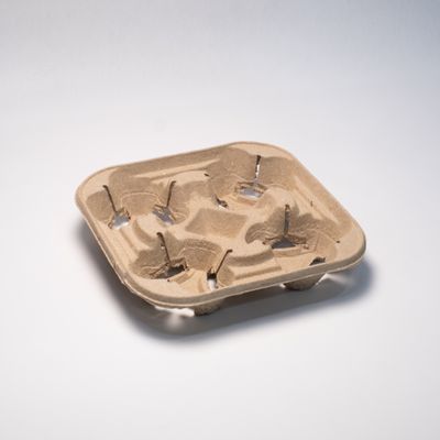 4CupsTray -4-cup drink carrier, brown