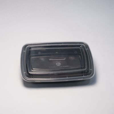 FH 68 B -8 inchx6 inch rectangular container with lids, Black