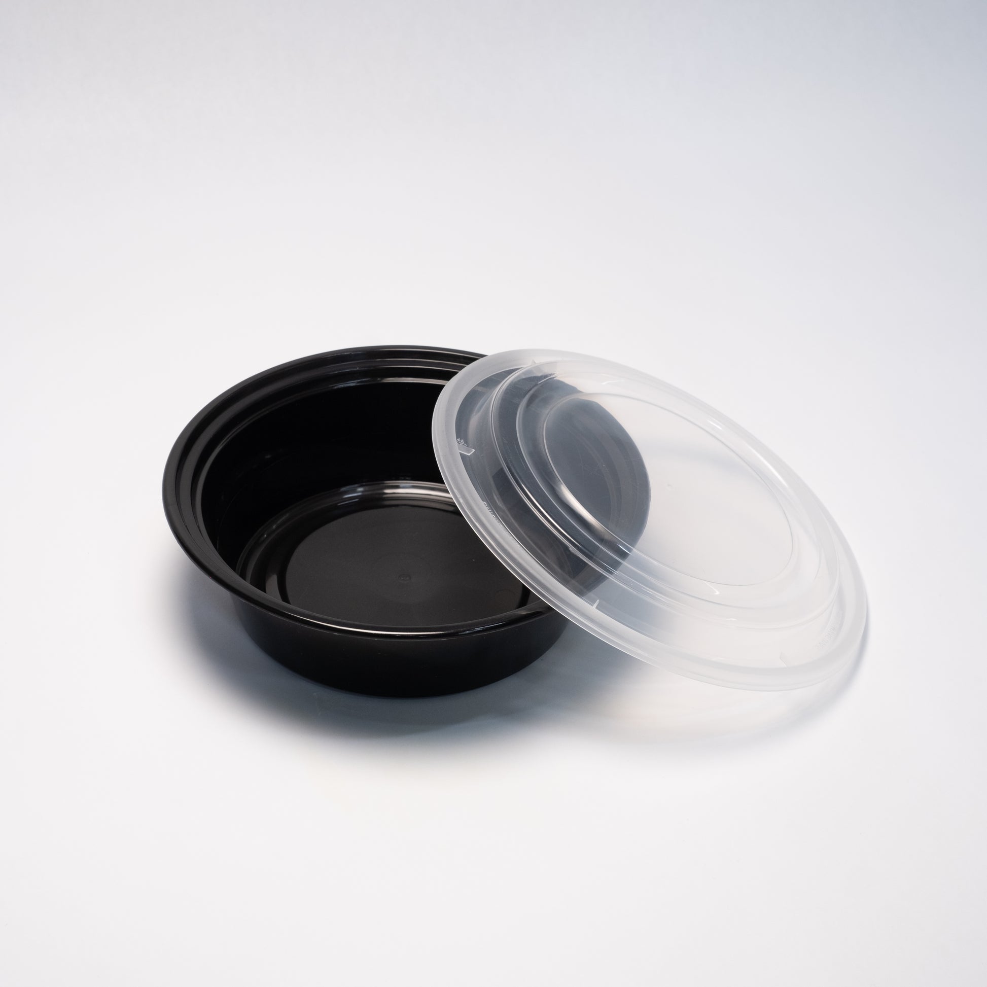 JN 29 B -7 inch round container with lids, Black