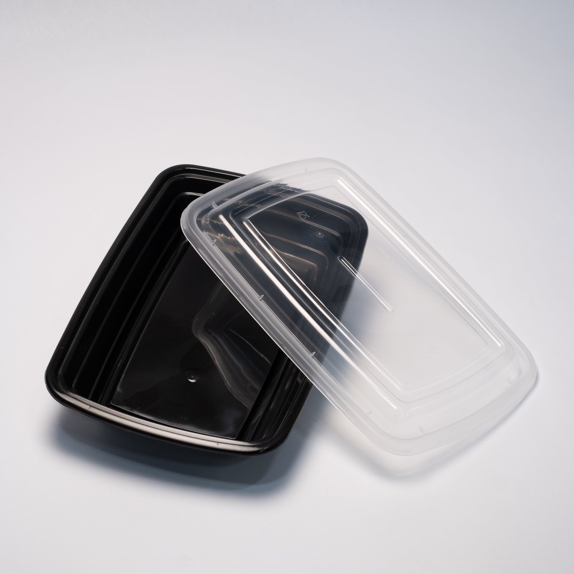 JN 68 B -8 inchx6 inch rectangular container with lids, Black