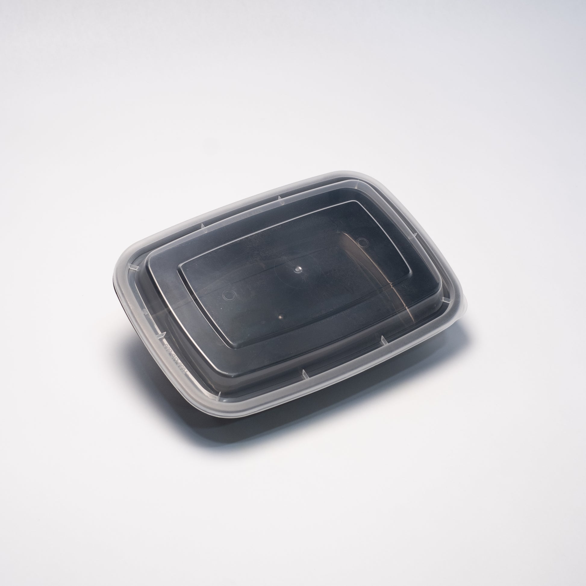 FT 7035 B -7 inchx5 inch shallow rectangular container with lids, Black