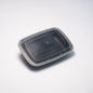 FT 7035 B -7 inchx5 inch shallow rectangular container with lids, Black