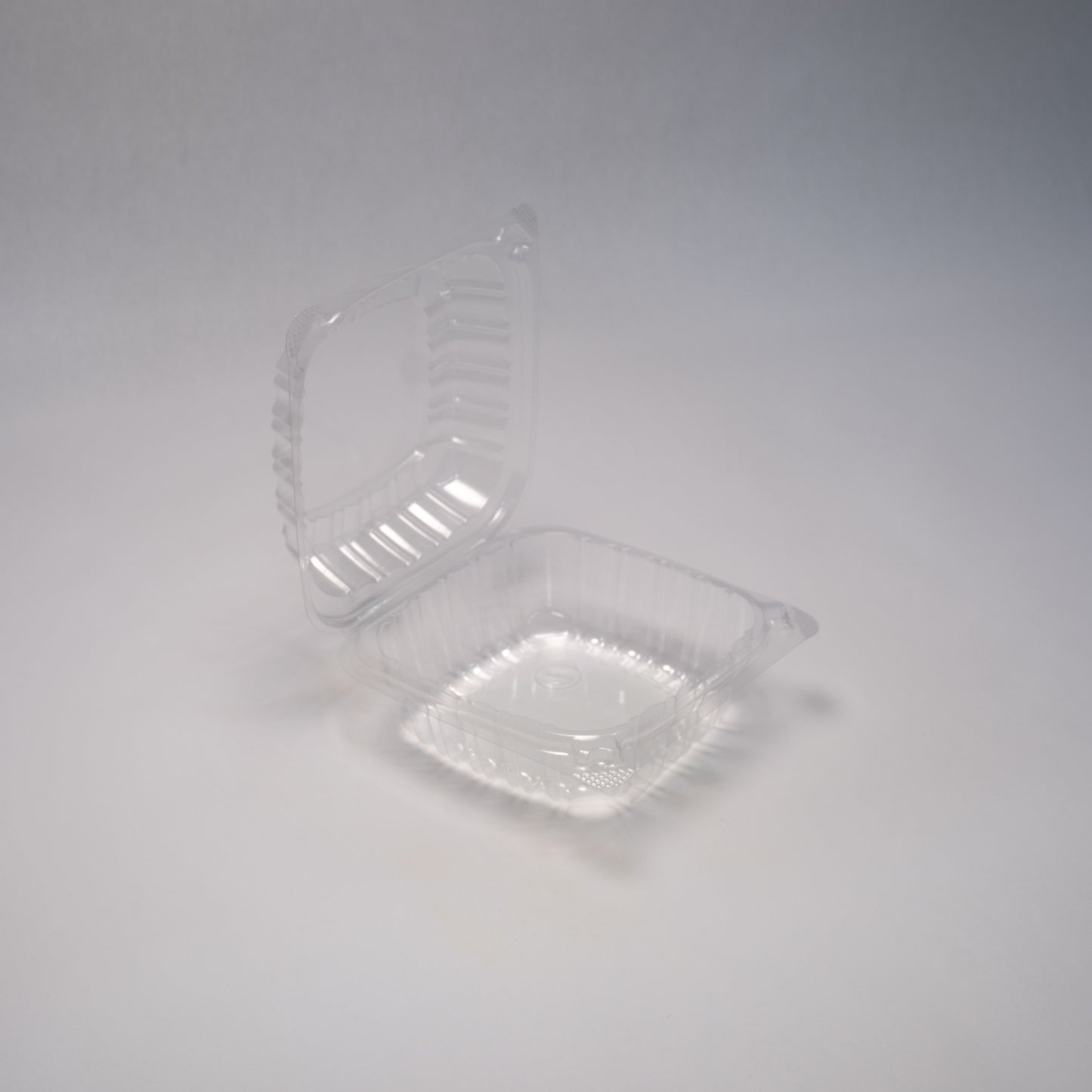 TZ J038 -10 1/2 inch x 5 1/4 inch x 1 7/8 inch single-compartment clear hinged container