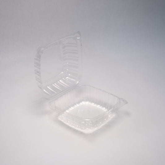 TZ J048 -11 1/2 inch x 5 7/8 inch x 1 1/2 inch single-compartment clear hinged container