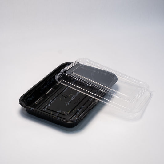 TZ 825 -9 1/8 inch x 6 3/8 inch x 1 3/8 inch sushi container